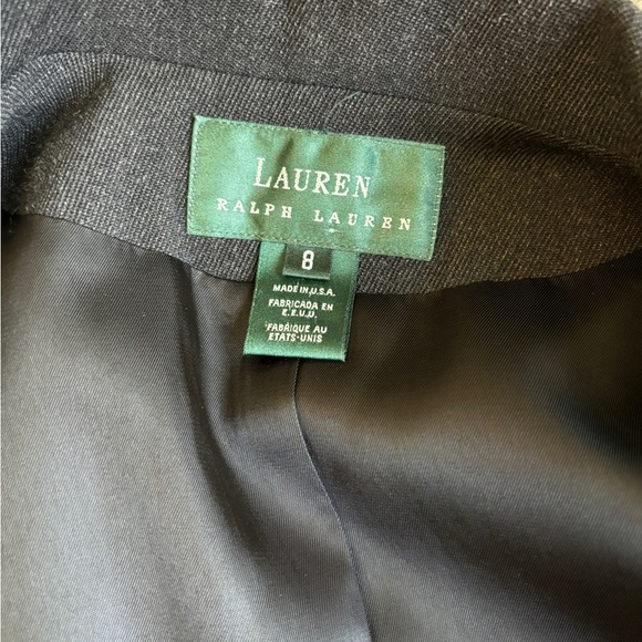 Lauren Ralph Lauren Blazer Charcoal 100% Wool Women's Size 8 - Picture 4 of 10